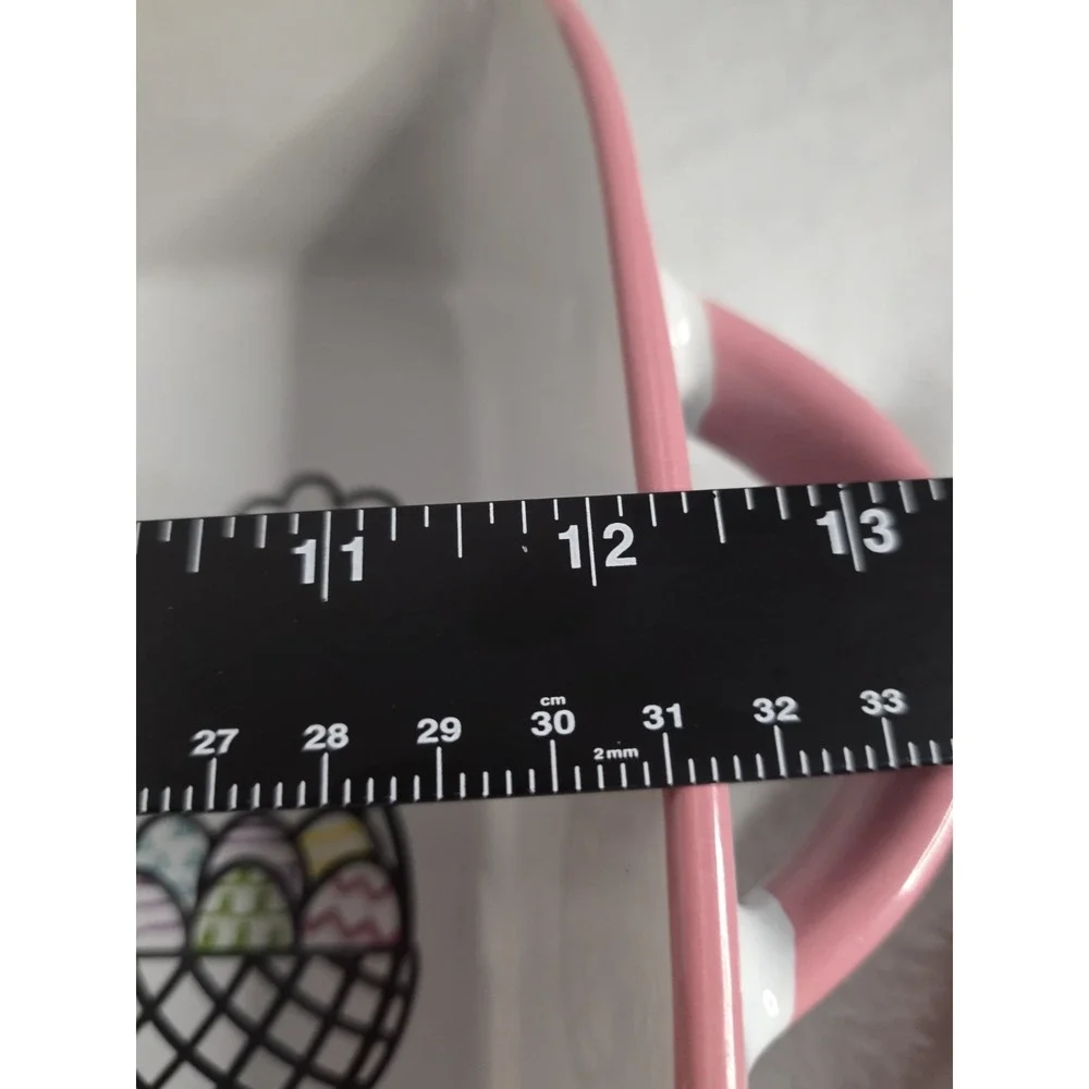 Hello Kitty Easter Ceramic Baking Dish Pink White Bunny Sanrio Casserole Pan